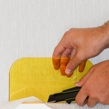 Coral Paperwiz Original 3-in-1 Wallpaper Tool for Paper-Hanging | Trim Guide and Paint Shield 8.2 inch